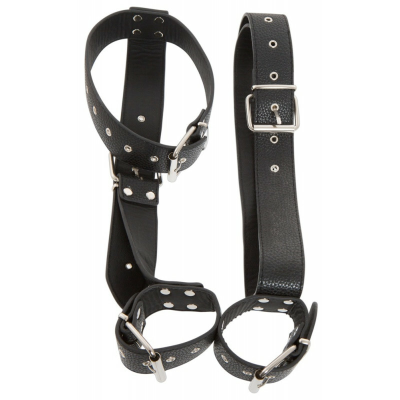 Система для фіксації Bad Kitty Neck and Hand Restraints, чорного кольору - Изображение 1
