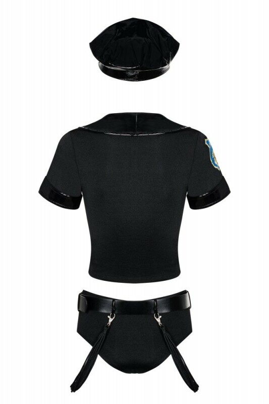 Костюм сексуальної поліцейської Obsessive Police 3 предмети, чорний, S-M - Изображение 1