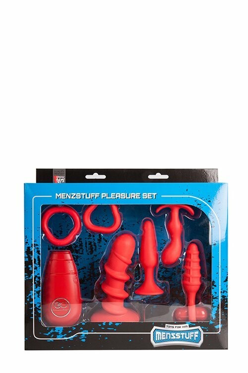 Набір MENZSTUFF VIBRATING PLEASURE SET RED - Зображення 1