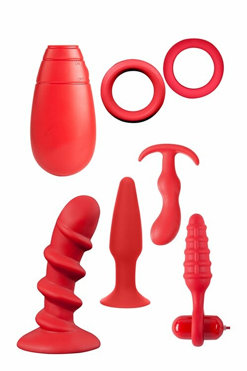Набір MENZSTUFF VIBRATING PLEASURE SET RED
