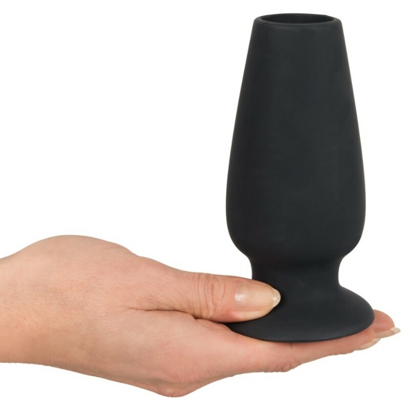 Анальна пробка тунель Orion Lust Tunnel Plug XL, силіконова, чорна, 13 х 5.9 см - Зображення 4