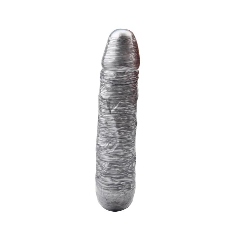 Фалоімітатор двосторонній Chisa Dixie Normous, сріблястий, 34 см х 2.5 см х 3.4 см - Зображення 2