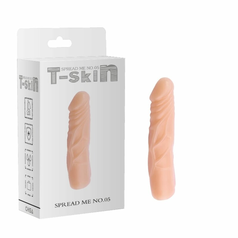 Фалоімітатор реалістичний Chisa T-Skin бежевий, 17.7 х 3.3 см