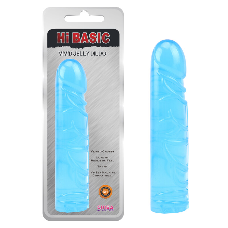 Фалоімітатор Сhisa Vivid Jelly Dildo, гель, блакитний, 19 см х 5 см