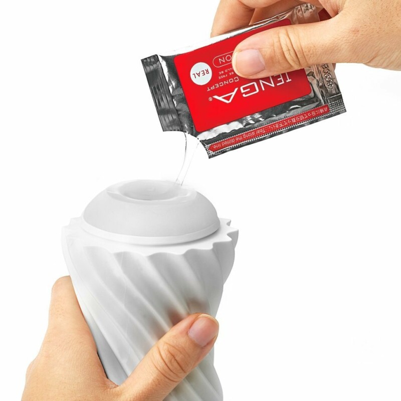 Мастурбатор нереалістичний Tenga Flex у колбі, білий - Зображення 4