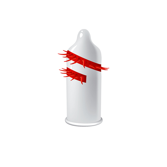 Презерватив-насадка EGZO Cocky Friend Red CF08 - Зображення 1