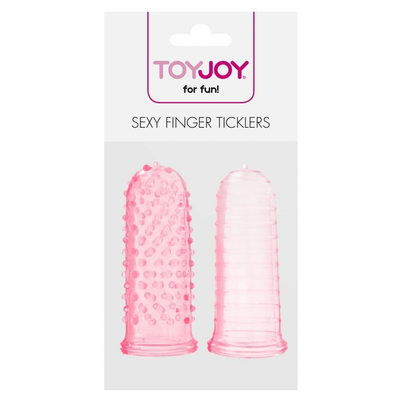 Насадки рельєфні на палець Toy Joy рожеві, 7 х 3 см - Изображение 1