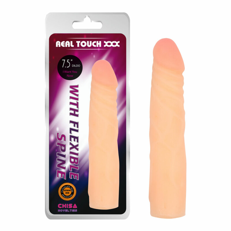 Фалоімітатор з хребтом Real Touch XXX реалістичний, 17 см х 3.3 см - Зображення 1