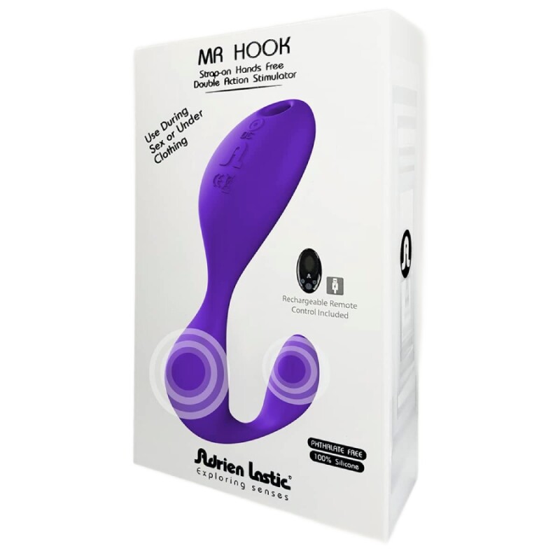 Вібратор в трусики Adrien Lastic Mr.Hook з пультом, фіолетовий, 12 х 2.1 см - Изображение 1