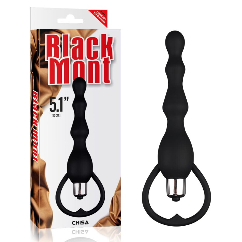 Анальна ялинка з вібрацією Chisa Black Mont, чорна, 18 х 2.5 см