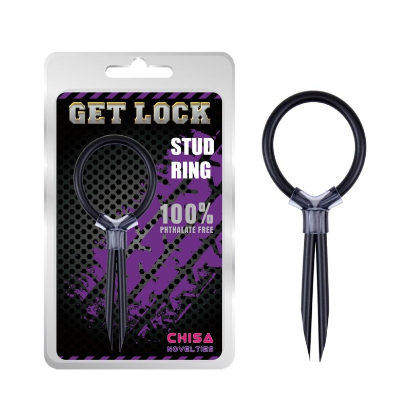 Ерекційне кільце-лассо Chisa Get Lock, чорне, 5 см