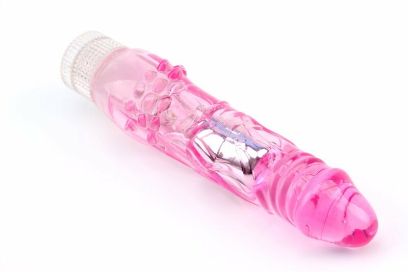 Вібратор реалістичний з рельєфом Chisa Crystal Jellie рожевий, 21 х 3.7 см - Зображення 3