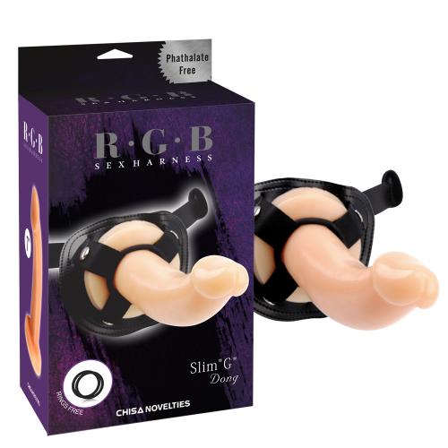 Страпон реалістичний Chisa R.G.B. Slim G Dong, бежевий, 19 см х 4 см