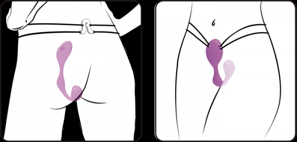 Вібратор в трусики Adrien Lastic Mr.Hook з пультом, фіолетовий, 12 х 2.1 см - Изображение 2