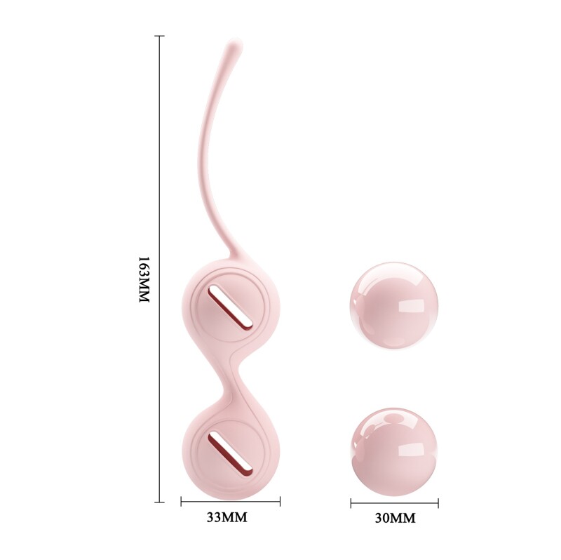 Вагінальні кульки Pretty Love Kegel Tighten рожеві, 16.3 х 3.3 см - Зображення 6