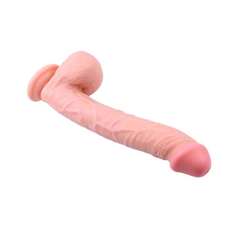 Фалоімітатор реалістичний гігантський Chisa Ballsy Super Cock, на присосці, бежевий, 35 х 6 см - Зображення 4