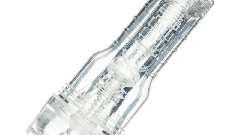 Мастурбатор у колбі рельєфний Fleshlight GO Torque, кібершкіра, прозорий, 21.5 х 7.5 см - Зображення 5