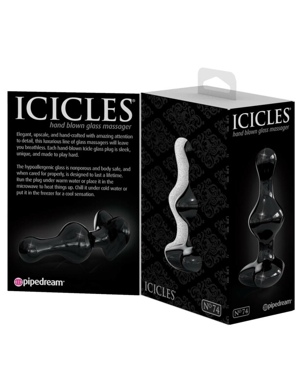 Анальна пробка pipedream Icicles скло - Зображення 4