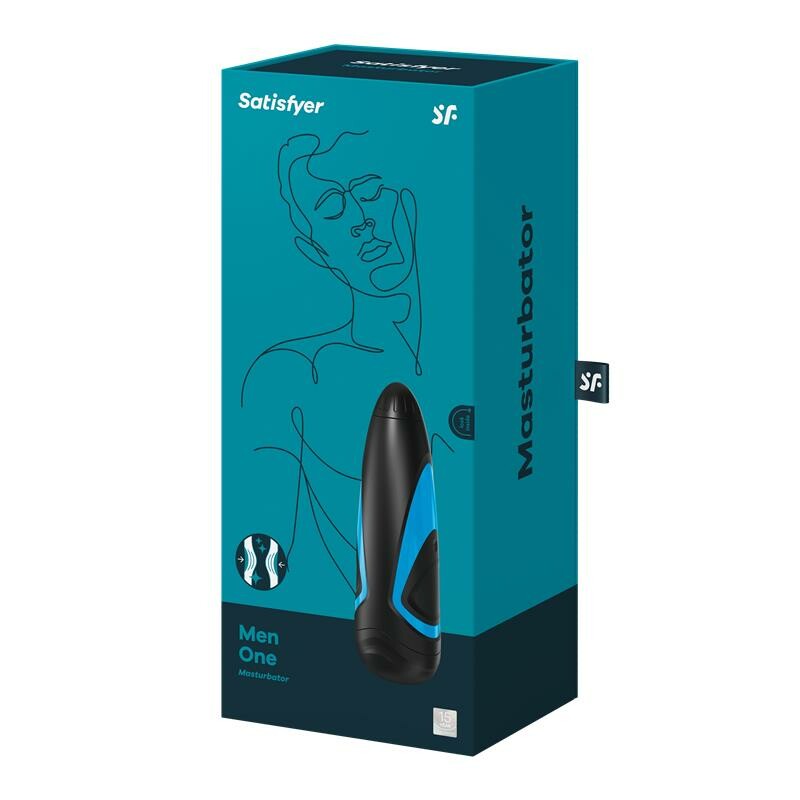 Мастурбатор Satisfyer Men One вакуумний, чорний, 25 х 7.2 см