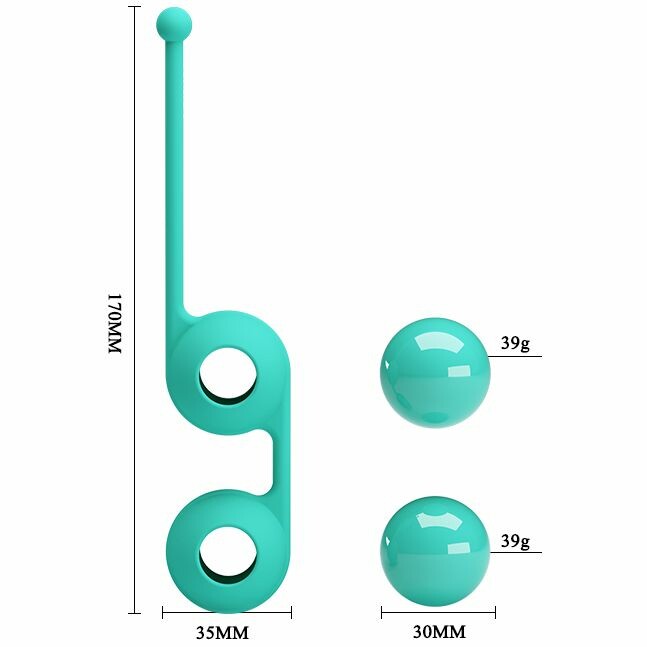 Вагінальні кульки зелені Kegel BALL - Изображение 2