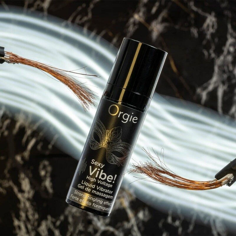 Рідкий вібратор для інтимних зон Orgie Sexy Vibe! High Voltage сильна стимуляція, 15 мл - Изображение 3