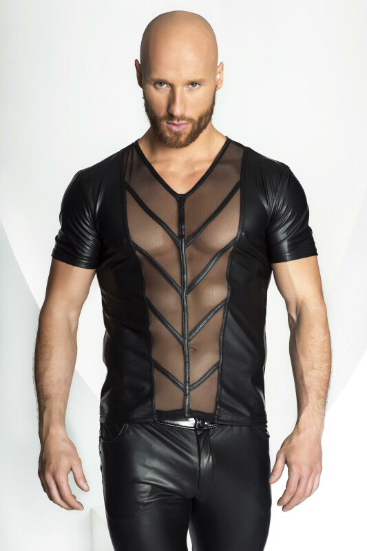 Еротична футболка сітка посередині H029 від Noir Handmade M - Изображение 2