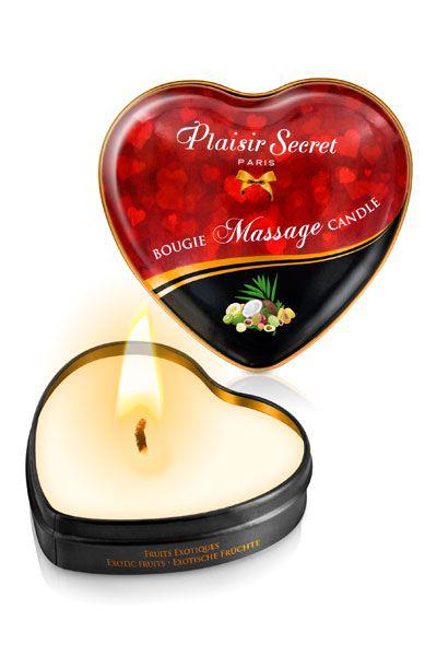 Масажна Свічка сердечко Plaisirs Secrets Exotic Fruits 35 мл