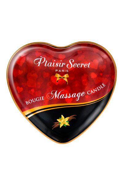 Масажна Свічка сердечко Plaisirs Secrets Vanilla 35 мл - Изображение 1