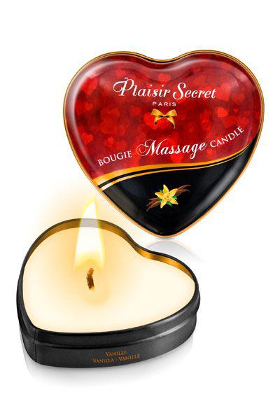 Масажна Свічка сердечко Plaisirs Secrets Vanilla 35 мл