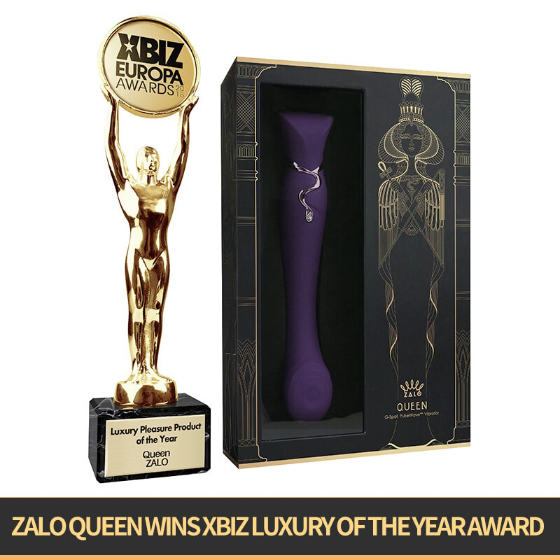 Вібратор з насадкою Zalo Queen Set з хвильовою стимуляцією, для клітора та точки G, фіолетовий - Изображение 2