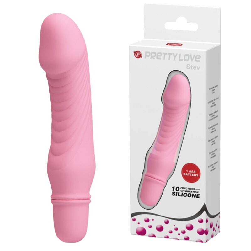 Вібратор для точки G Pretty Love Stev силіконовий, рожевий, 13.5 х 2.9 см