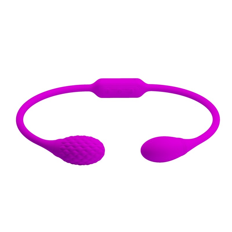 Подвійне віброяйце Pretty Love Dream Lover's Whip гнучке, фіолетове, 65.5 х 3.2 см - Зображення 3