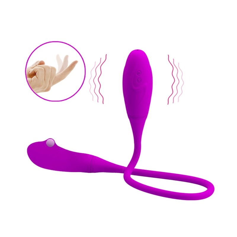 Подвійне віброяйце Pretty Love Snaky Vibe гнучке, фіолетове, 60 х 3 см - Изображение 4