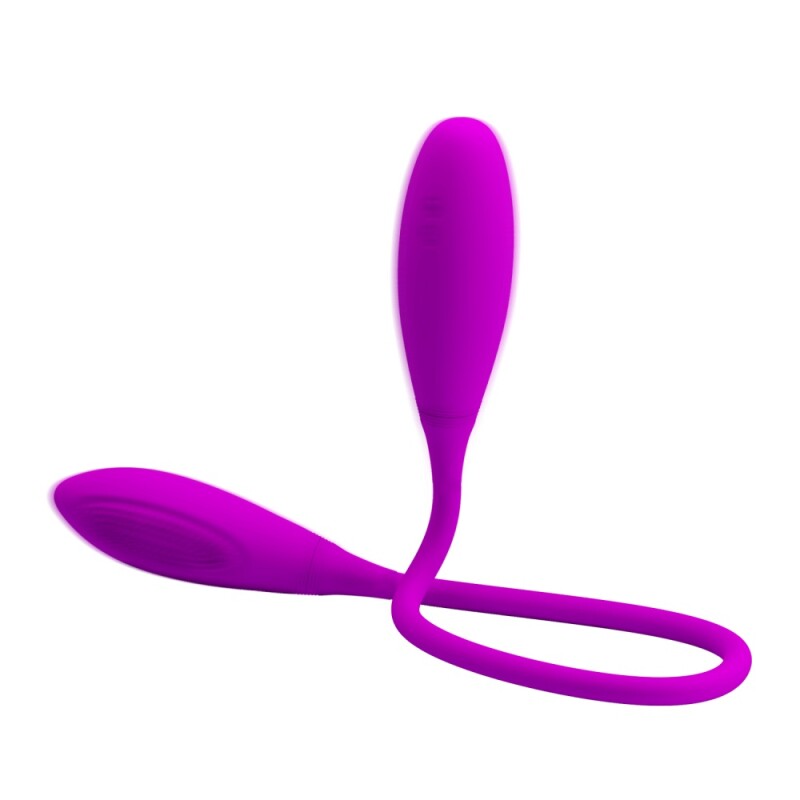 Подвійне віброяйце Pretty Love Snaky Vibe гнучке, фіолетове, 60 х 3.2 см - Зображення 5