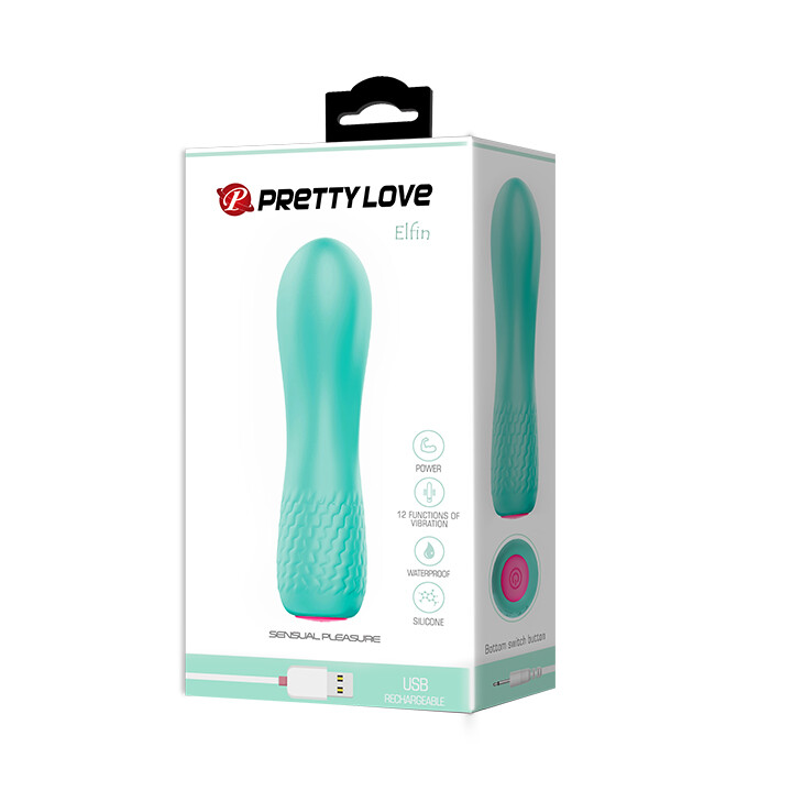 Мінівібратор Pretty Love Elfin силіконовий, м'ятний, 11.9 х 3 см - Изображение 8