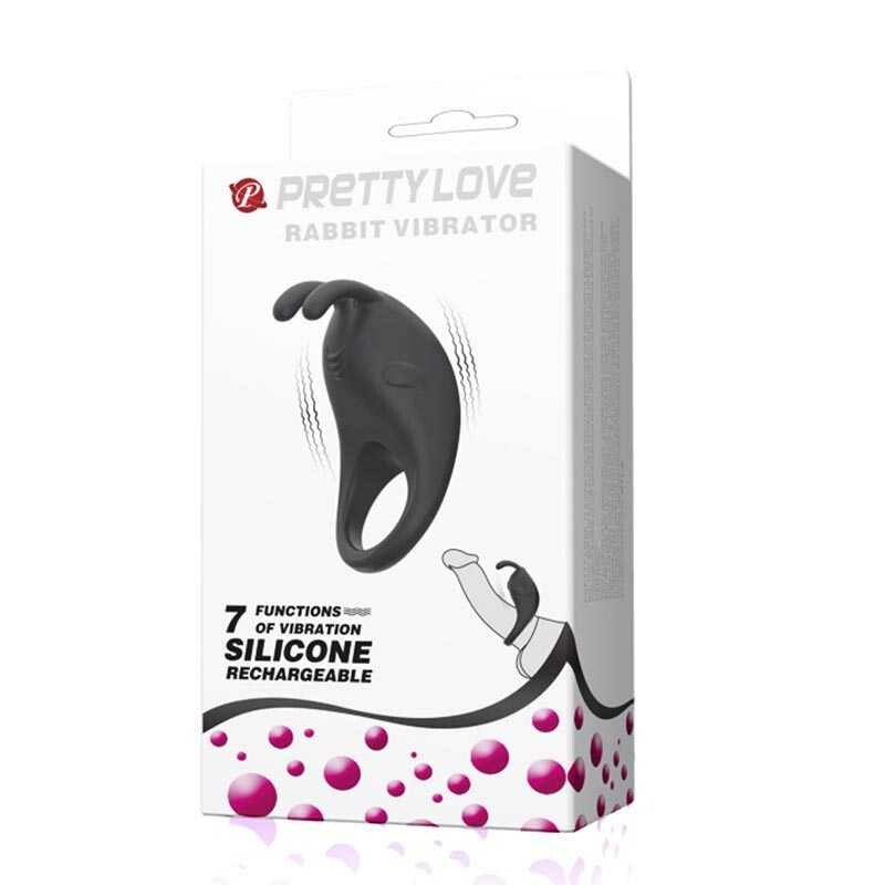 Ерекційне віброкільце Rabbit Vibrator з кліторальною стимуляцією - Зображення 1