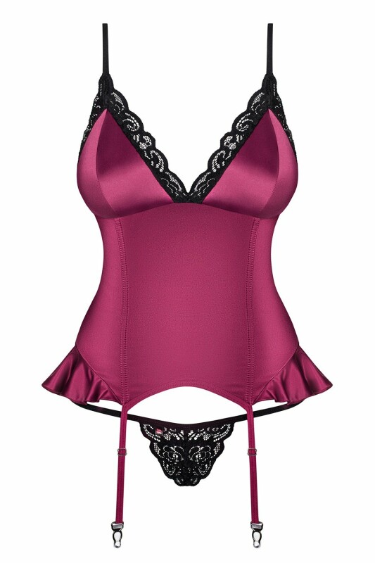 Еротичний корсет фіолетовий з атласу Candy S/M - Зображення 7