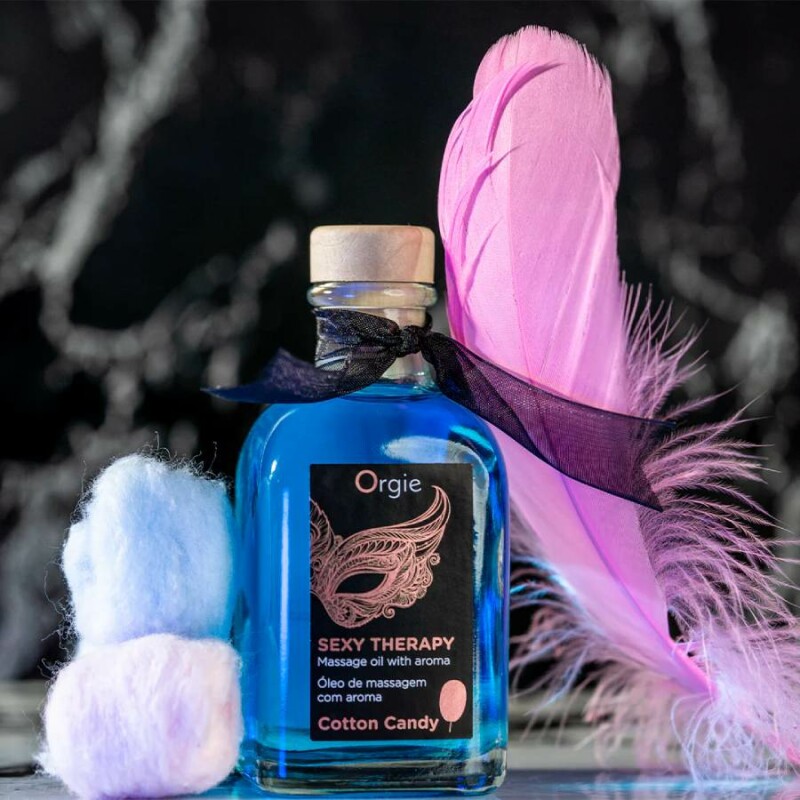 Олійка для масажу їстівна Orgie Sexy Therapy зі смаком цукрової вати, 100 мл - Изображение 1