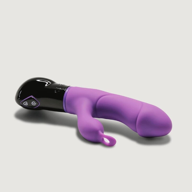 Вібратор-кролик Adrien Lastic Ares фіолетовий, 19.8 х 3.6 см - Зображення 2