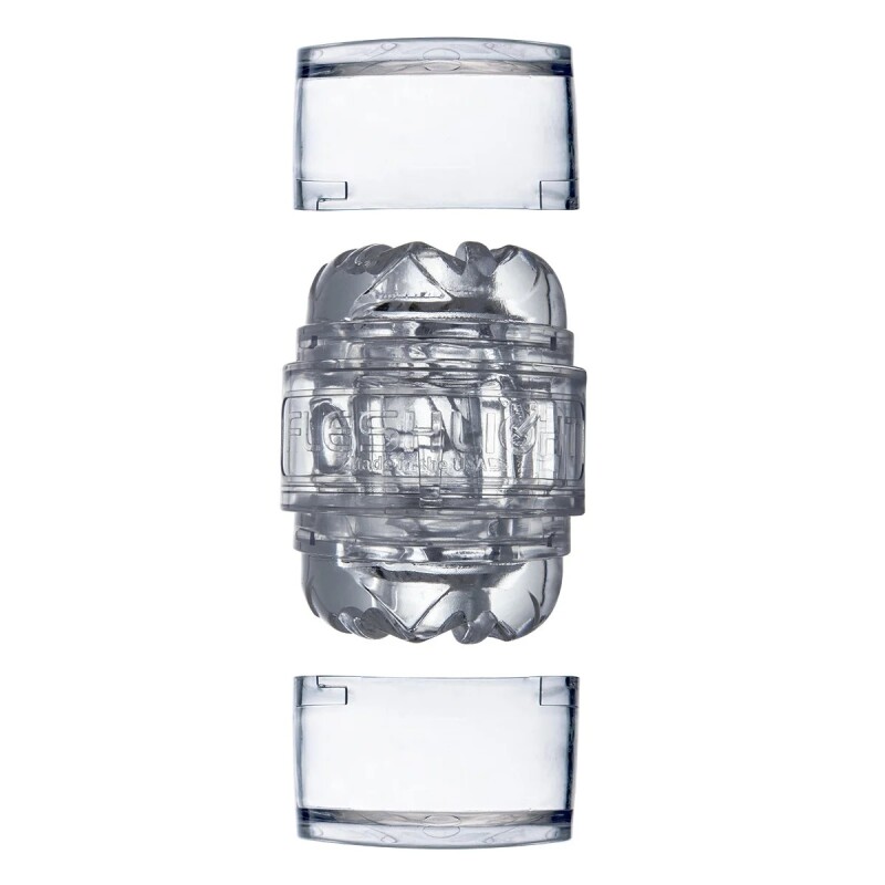 Мастурбатор хай-тек Fleshlight Quickshot, рельєфний, кібершкіра, прозорий, 11 х 7 см
