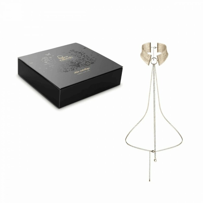 Кольє-нашийник з ланцюжком Bijoux Indiscrets, золоте, 59 см - Изображение 3