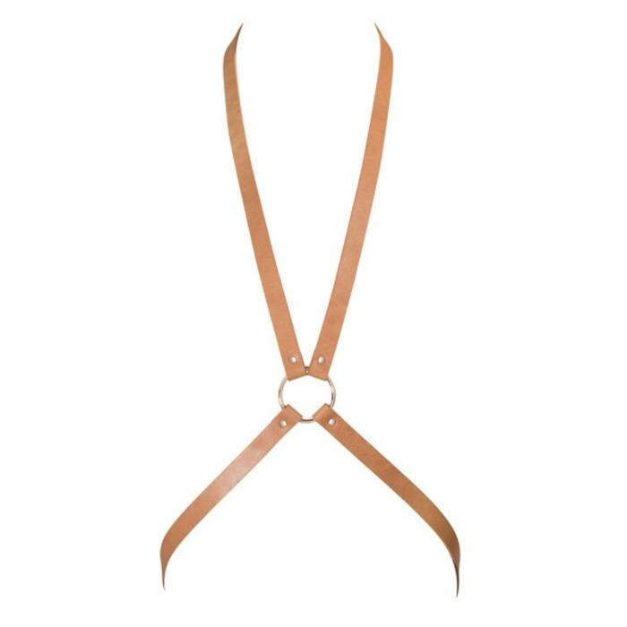 Портупея з кільцем на грудях MAZE Bijoux Indiscrets бежева, OS - Зображення 4