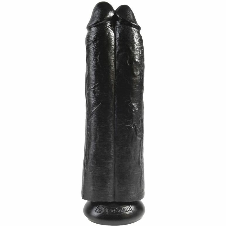 Подвійний фалоімітатор чорний King Cock 11 Two Cocks One Hole - Зображення 1