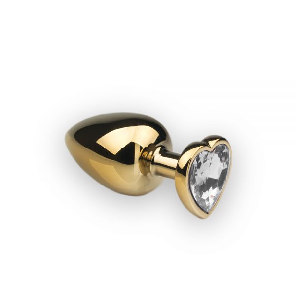Анальна пробка, L, Gold Heart Diamond