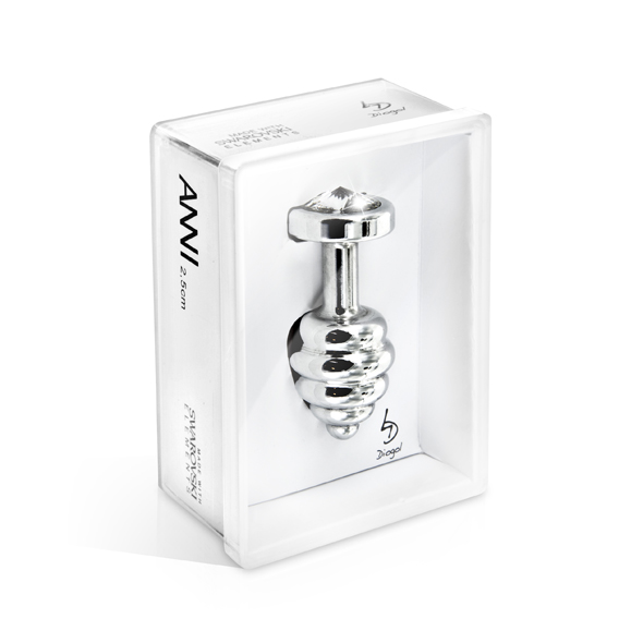 Анальна пробка зі стразою Diogol ANNI Ano silver plated 30 мм