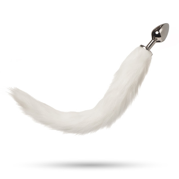Металлическая анальная пробка с хвостиком кошки, Cat's Tail M - Зображення 2