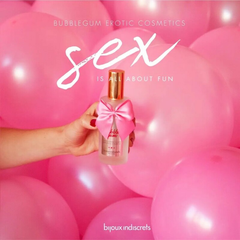 Масажний гель-лубрикант 2-в-1 Bijoux Indiscrets Bubblegum на силіконовій основі, 100 мл - Зображення 2
