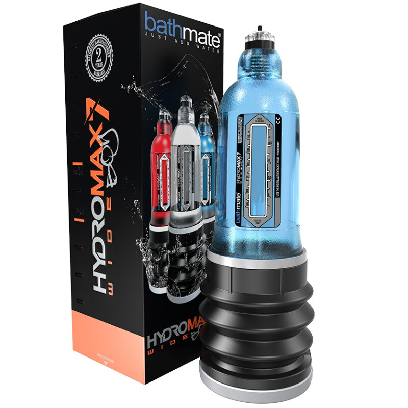 Гідропомпа широка BATHMATE HYDROMAX 7 Wide Boy, блакитна