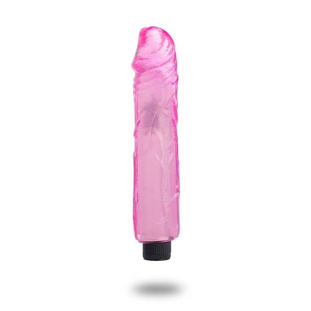 Вібратор рожевий гель Cristal cock - Зображення 1