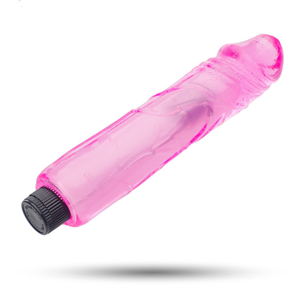 Вібратор рожевий гель Cristal cock - Зображення 2
